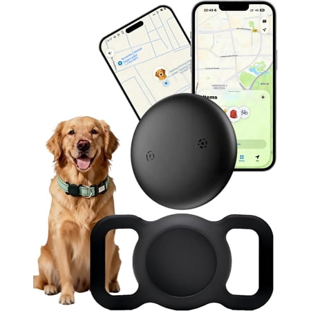 Wrongduck Waterproof GPS Tracker for Pets Bluetooth Collar Tracker with Apple Find My and Google Find Hub Support