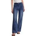 thumbnail image 1 of Wrongduck Women High Waisted Wide Leg Jeans Stretchy Straight Leg Baggy Denim Pants Casual Loose Fit Retro Style Jeans, 1 of 7