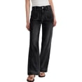 thumbnail image 1 of Wrongduck Women High Waisted Wide Leg Jeans Stretchy Straight Leg Baggy Denim Pants Casual Loose Fit Retro Style Jeans, 1 of 8