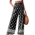 thumbnail image 1 of Wrongduck Womens Pants Elastic Waist Floral Lightweight Palazzo Pants for Women Casual Lounge Wide Leg Pants Woman, 1 of 12