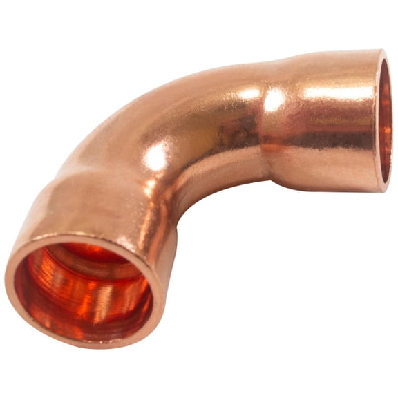 Appli Parts AP-C012L 1/2 in 90 Degree Elbow Long turn Copper pipe fittings CxC Sweat connections for refrigeration, air conditioning and plumbing applications ACR and Type L copper pipe