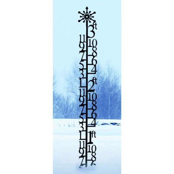 Wrought Iron 3 Foot Snowflake Snow Gauge 50.5" (Made in USA)