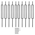 Wrought Iron Baluster, 44 Inches Black Iron Balusters for Staircase, 1/