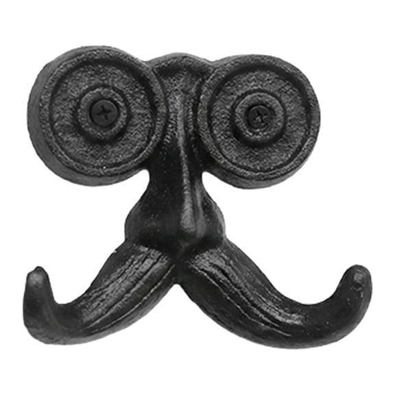 Wrought Iron Beard Shaped Wall Hook – Vintage Village Style Fence Decoration, Practical Hanging Hook for Kitchen, Garden, and Farmhouse Decor