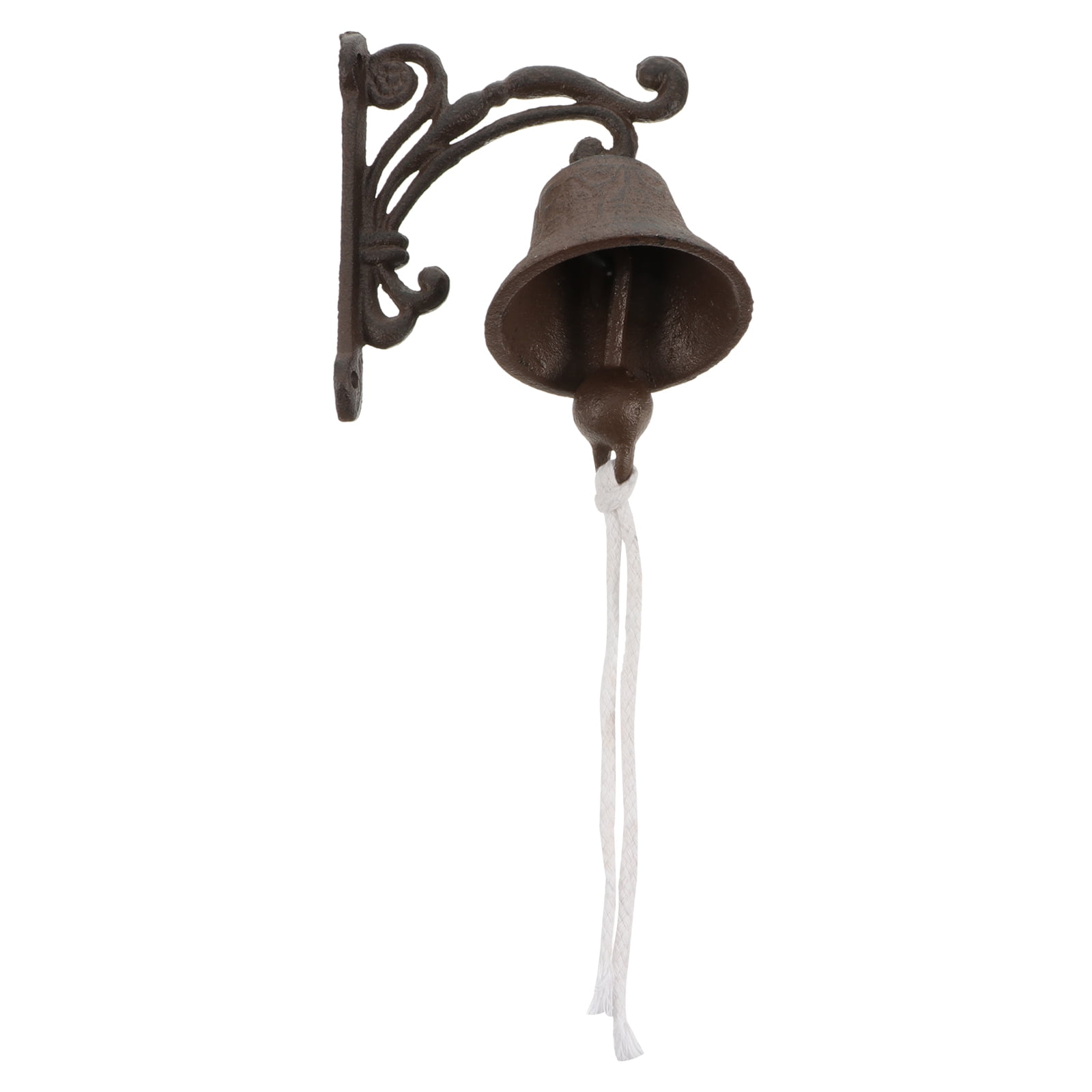 FRCOLOR Rustic Style Manual Doorbell for Home Decoration Iron Black Color Retro Look 1pc
