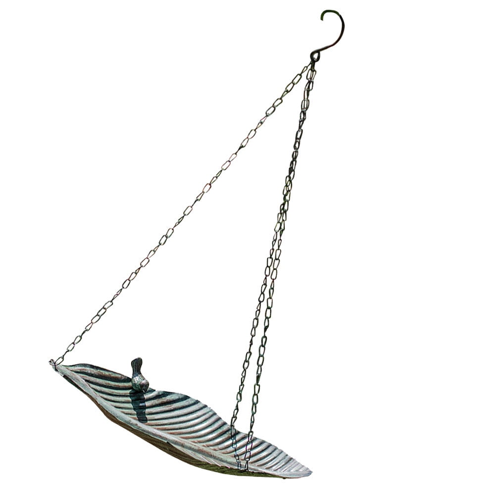 Wrought Iron Bird Feeder Platform Container Outdoor Decorative Trays