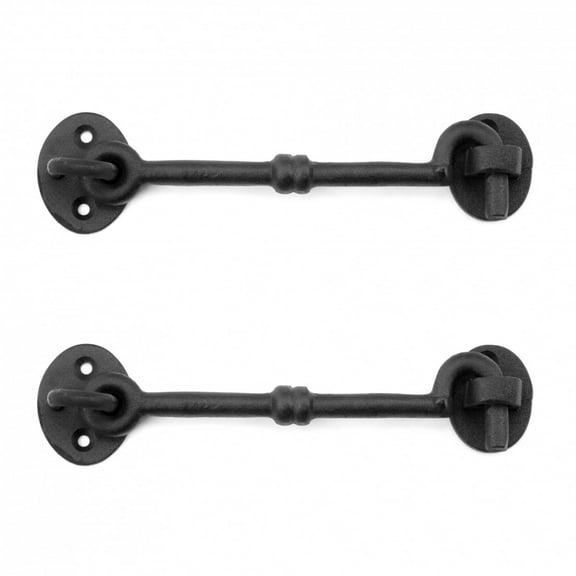 Wrought Iron Cabin Hook Eye Shed Gate Door Latch Catch Holder 5.75" Renovators Supply Set of 2
