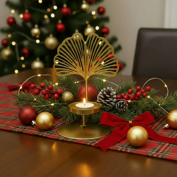 Wrought Iron Candlesticks With Maple Leaf, Butterfly, Flower, Ginkgo & Leaf Designs - Romantic Dining Table Decor For Valentine'S Day And Minimalist Living Room Centerpiece