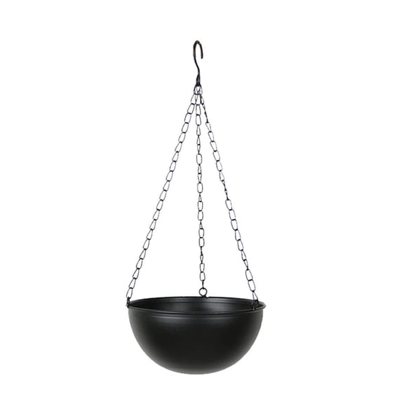 Wrought Iron Chain Hanging Planter, Metal Flower Bowl Pot, Modern Balcony Wall Hanging Stand, Versatile Planter for Indoor Outdoor Home Decor