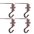thumbnail image 1 of Wrought Iron Christmas Stocking Hanger  4"-Snowflake- Red (Set of 4) by Park Designs, 1 of 5