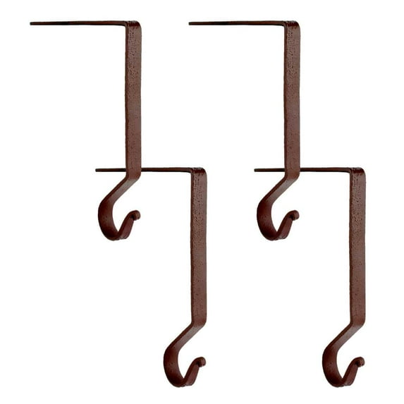 Wrought Iron Christmas Stocking Hanger 6" - Red (Set of 4) by Park Designs