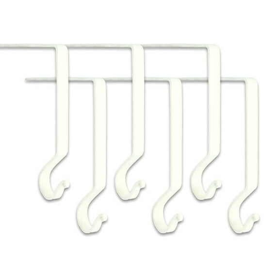 Wrought Iron Christmas Stocking Hanger 6" - White (Set of 6) by Park Designs