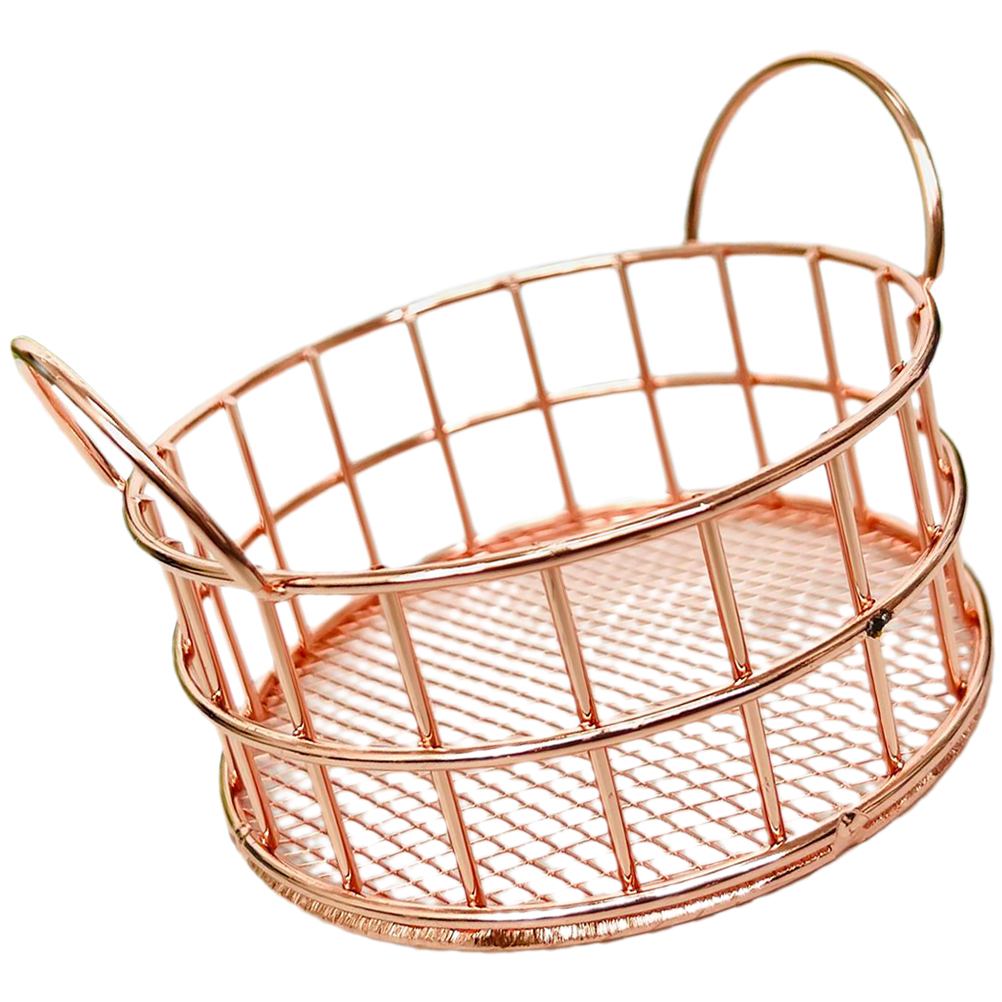 Wrought Iron Desktop Storage Food Tray Lip Balm Containers Metal Grid