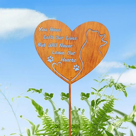 Wrought Iron Dog Memorial Outdoor Decor - Pet Grave Marker, Rust-Resistant Metal Garden Stake, Easy Plug-in Installation for Yard, Patio, Balcony - Modern & European Style Pet Loss Keepsake