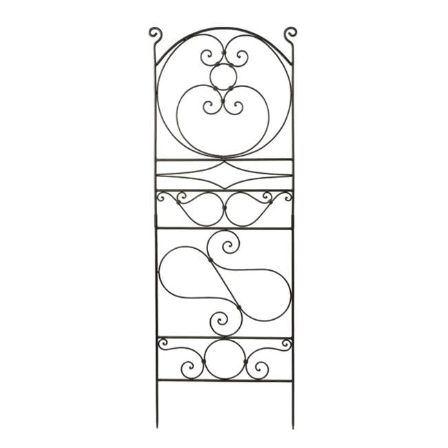 Roman Bronze 66-Inch Wrought Iron Garden Trellis