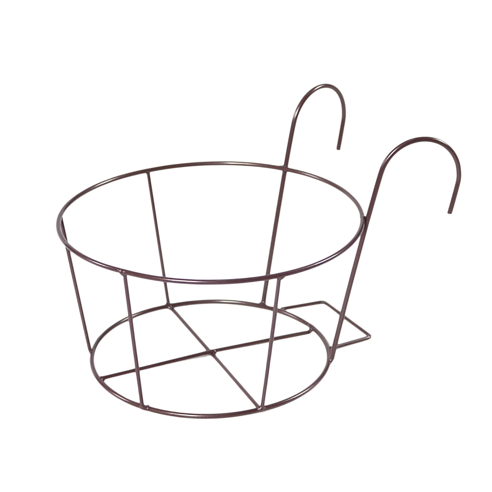 Wrought Iron Flower Stand Wall Mounted Flower Pot Rack Brown, Metal Art ...