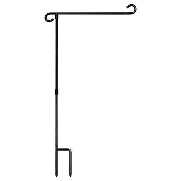 Wrought Iron Garden Flag Stand with Easy Assembly and Rust-Resistant Coating – Durable Patio Flag Pole for 12.5x18 Inch Mini Flags Perfect for Outdoor Displays