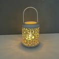 thumbnail image 1 of Wrought Iron Hand Hollow LED Candle Lantern Handcrafted Home Decor for Bedroom,Living Room,Study 4 Colors Available Hanging or Tabletop Use, 1 of 6