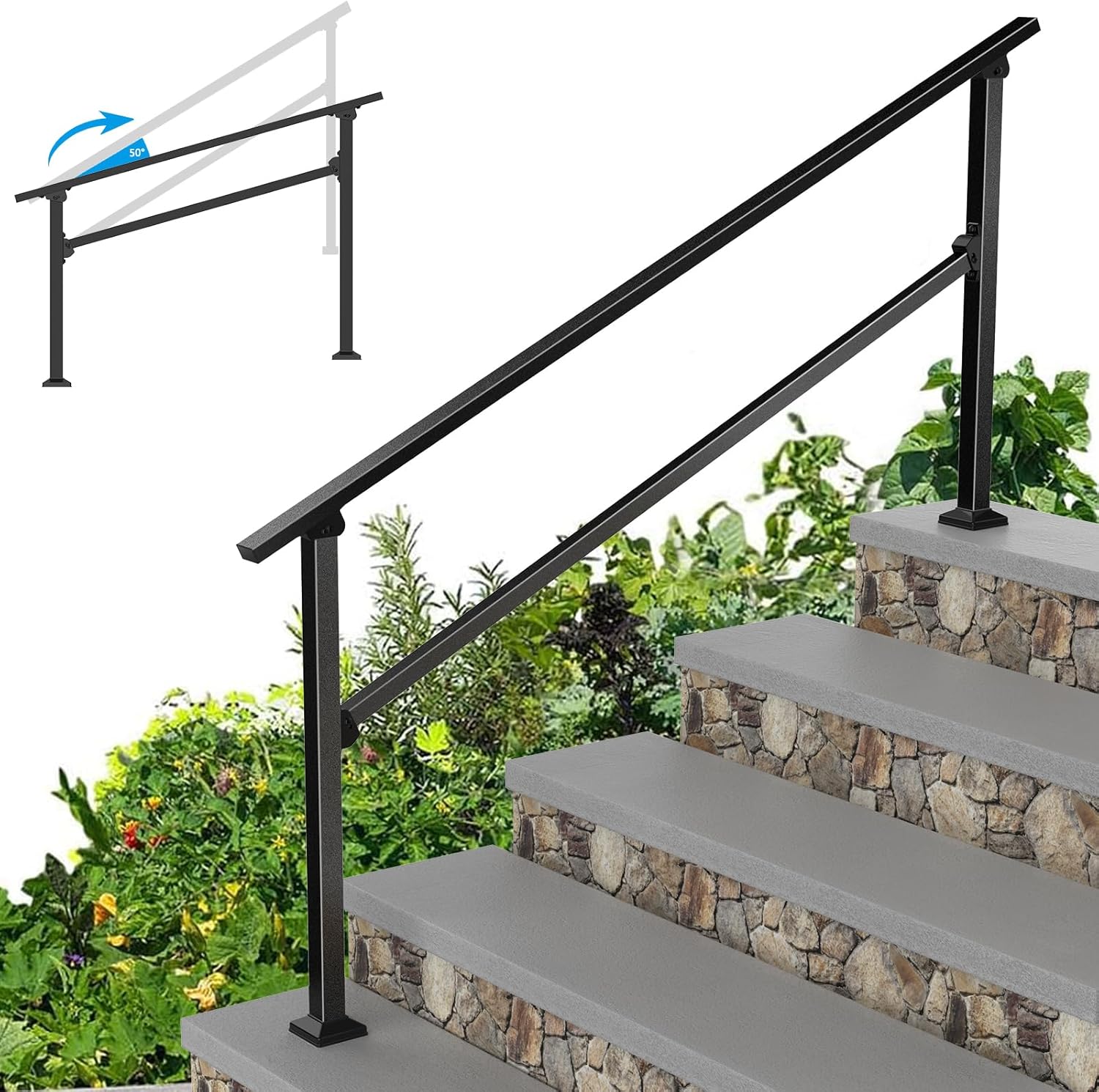 Wrought Iron Handrails for Outdoor Steps Exterior Hand Rails for