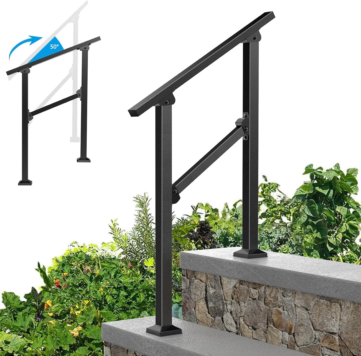 Wrought Iron Handrails for Outdoor Steps Exterior Hand Rails for