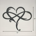thumbnail image 1 of Wrought Iron Infinity Heart Wall Art, Qiopertar Under $5 Eternal Wrought Iron Decoration Indoor Ornaments Metal Wall Decoration Infinitys Heart-Steel Wall Decor Metal Wall Art 25*30cm, 1 of 3