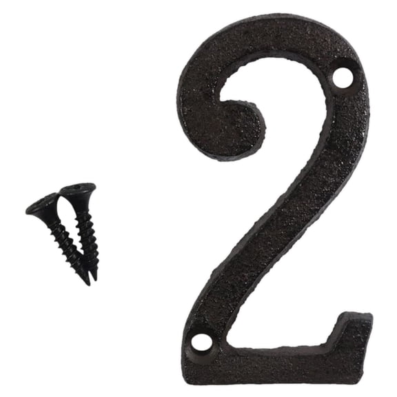 Wrought Iron Metal Number 2 Diy House Address Decor, By Meiiso, Large Inventory!