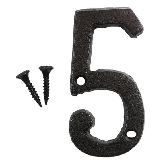 Wrought Iron Metal Number 5 Diy House Address Decor, By Meiiso, Large Inventory!