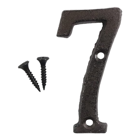 Wrought Iron Metal Number 7 Diy House Address Decor, By Meiiso, Large Inventory!