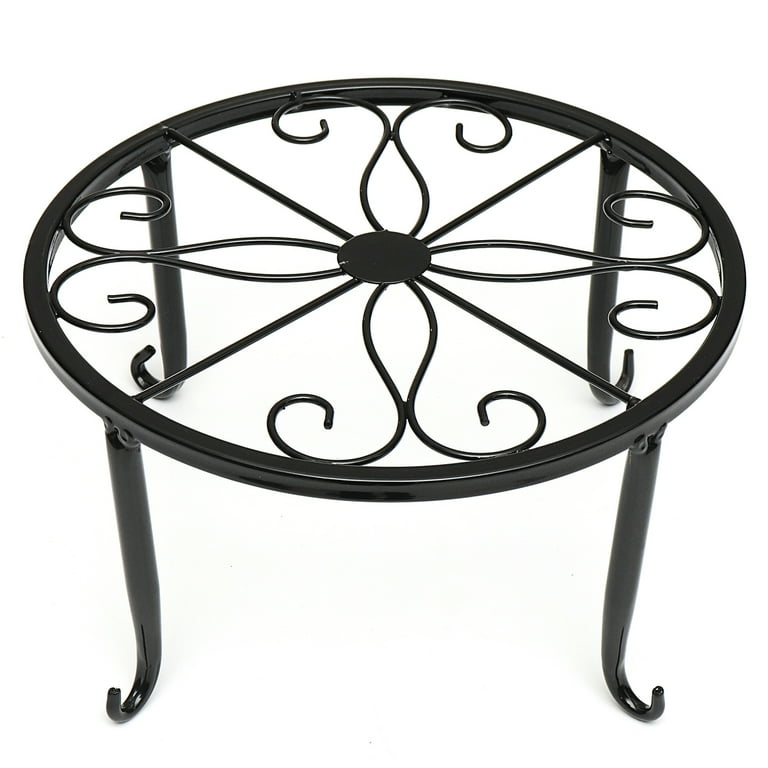 Wrought Iron Pot Plant Stand Flower Shelf Indoor Outdoor Garden Decor 24*24*13cm Wrought Iron Pot Plant Stand Flower Shelf Indoor Outdoor Garden Decor 24*24*13cm
