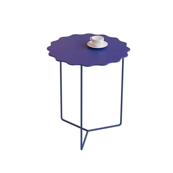 Wrought Iron Small Coffee Table Ins Home Side Table Wave Square Corner Table Mesa For Living Room Decor Tables Sofa Side