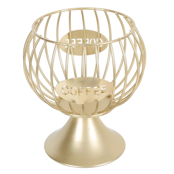 FUEENIRVA 1Pc Stylish Golden Iron Fruit Basket with Stable Base for Home and Office