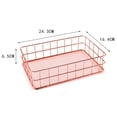 thumbnail image 1 of Wrought Iron Storage Basket Rose Gold Storage Box Desktop Debris Basket Modern Home Storage Racks Office Accessory, 1 of 6