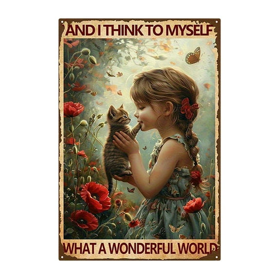 Wrought Iron Wall Hanging Decor - Durable Metal Sheet Art, Rust-Resistant and Waterproof Wall Decor for Living Room, Bedroom or Office; Easy Install, Versatile Gift Idea