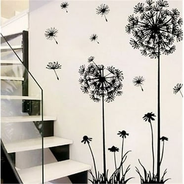 Wrrkayly Removable Wall Sticker Art Vinyl Dandelion Stickers Living Room Decor