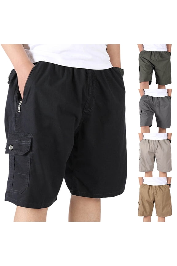 Big and Tall Cargo Shorts for Men Summer Casual Outdoor Hiking Trainning Running Workout Shorts with Multiple Pockets Gray XL