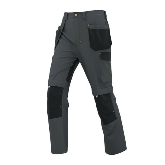Wrtxtat Construction Work Utility Pants for Men Multi-pocket Ripstop Stretch Mechanic Workshop Trousers Straight Leg Workwear Pants Gray M