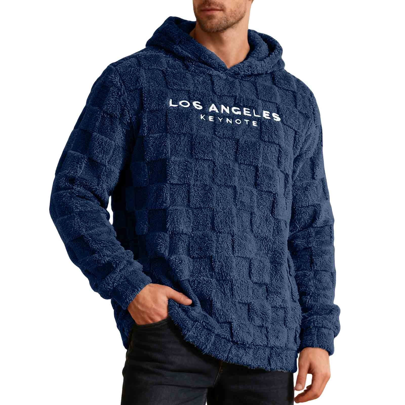 Hooded Sweatshirt For Men Graphic Print With Warm Fleece Pockets Urbann Vibe Comfort Everyday Wear main image 0