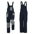 thumbnail image 1 of Wrtxtat Men's Bib Overall Colorblock Adjustable Straps Work Utility Jumpsuit with Convenient Tool Pockets Straight Leg Pants Big and Tall Dark Blue M, 1 of 2