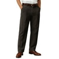 thumbnail image 1 of Wrtxtat Men's Corduroy Pants Elastic Straight Leg Trousers Stretch Waist Retro Dress Suit Pants Flat Front Warm Midweight Trousers Coffee 31, 1 of 5