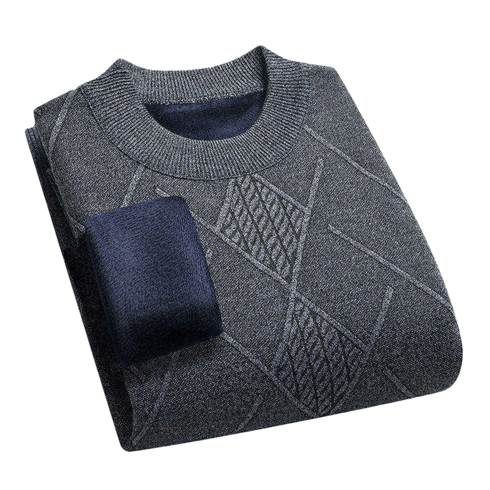 Womens Knitted Print Retro Sweater, Colorful Crewneck Long Sleeve