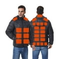 thumbnail image 1 of Wrtxtat Men's Heated Jacket Warm Heavyweight 4 Control 27 Heating Zones Rechargeable Zip-Up Pockets Outerwear,Battery Not Included Black M, 1 of 6