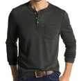 thumbnail image 1 of Wrtxtat Men's Henley Shirts Classic Short Sleeve Basic 1/4 Button up Soft Cotton T-Shirt with Pocket Trendy Athletic Pullover Sweatshirts Tops Gray L, 1 of 6