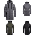 thumbnail image 1 of Wrtxtat Men's Long Winter Coat Heavyweight Thermal Hooded Puffer Jacket Drawstrings Solid Color Long Sleeves Outerwear Big and Tall Green XL, 1 of 5