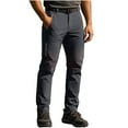 thumbnail image 1 of Wrtxtat Men's Snow Ski Hiking Pants Waterproof Skinny Fleece Lined Pants with Pockets Open Bottom Camping Climbing Fishing Trousers Gray L, 1 of 3