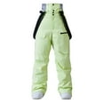 thumbnail image 1 of Wrtxtat Men's Snow Ski Pants Zipper Multi-pocket High Raise Windproof Waterproof Pants Winter Warm Snowboard Pants Green M, 1 of 6