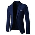 thumbnail image 1 of Wrtxtat Men's Suit Blazer Jacket Slim Fit Casual One Button Lightweight Sport Coats Formal Dress Daily Business Suit Jacket Navy M, 1 of 4