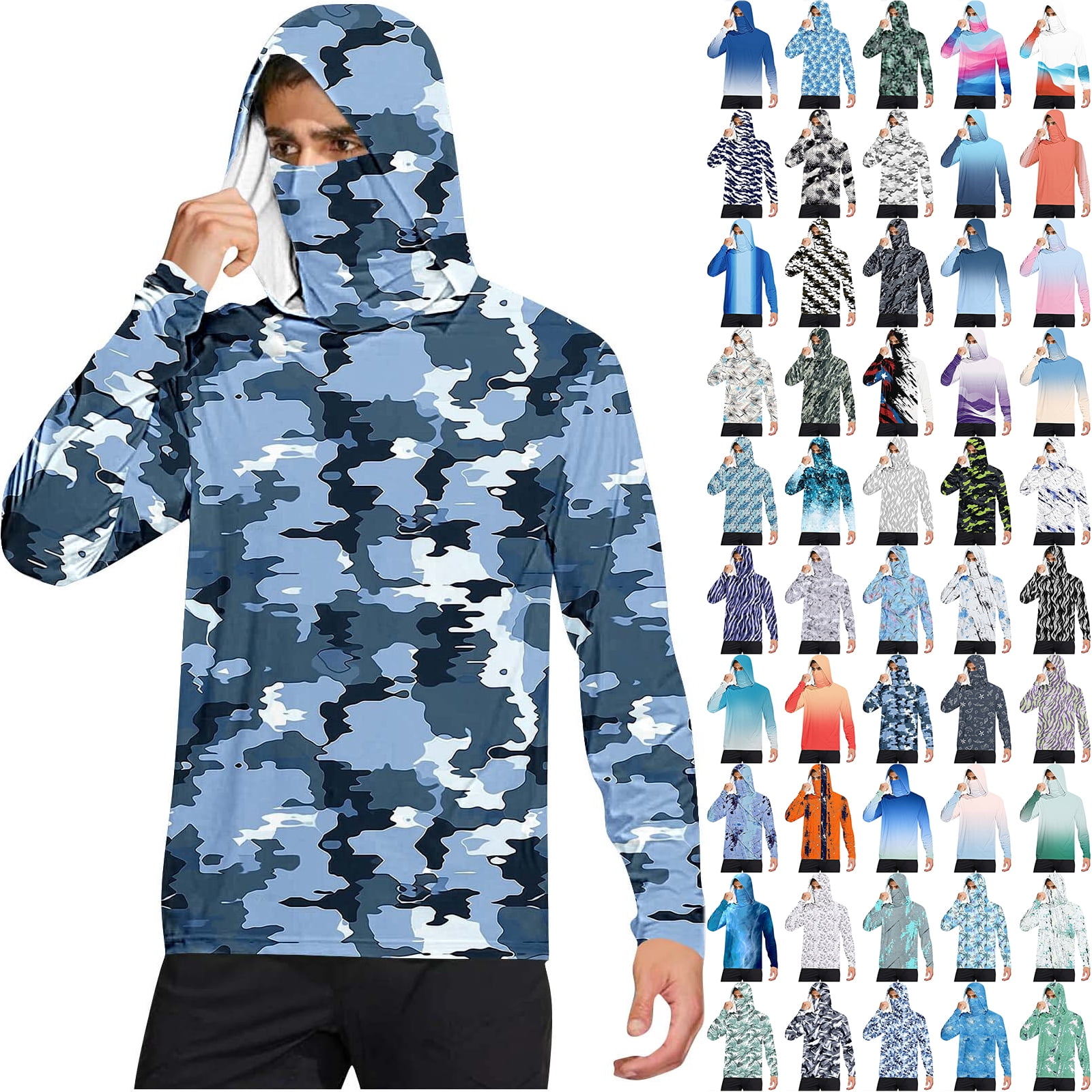 Reaction Tackle Long Sleeve Fishing Hoodie with UPF 50+ Protection