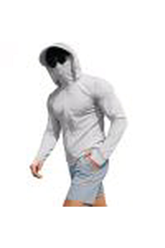Men's Upf 50+ Sun Protection Jacket Hooded Lightweight Full Zip Running Jackets Long Sleeve Cooling Hiking Fishing Performance Shirts Dark Gray XXXL