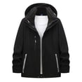 thumbnail image 1 of Wrtxtat Men's Winter Ski Jacket Zip-Up 3 in 1 Warm Heavyweight Hooded Windbreaker with Pockets Detachable Lined Water Resistant Coats Black XL, 1 of 3