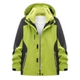 thumbnail image 1 of Wrtxtat Men's Winter Ski Jacket Zip-Up 3 in 1 Warm Heavyweight Hooded Windbreaker with Pockets Detachable Lined Water Resistant Coats Green M, 1 of 3